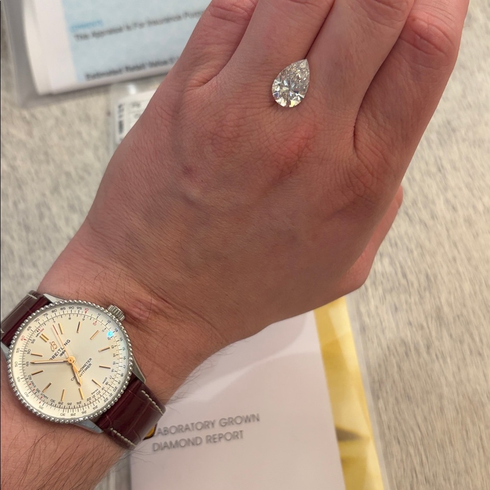 4.25 Pear Shaped Lab Grown Diamond